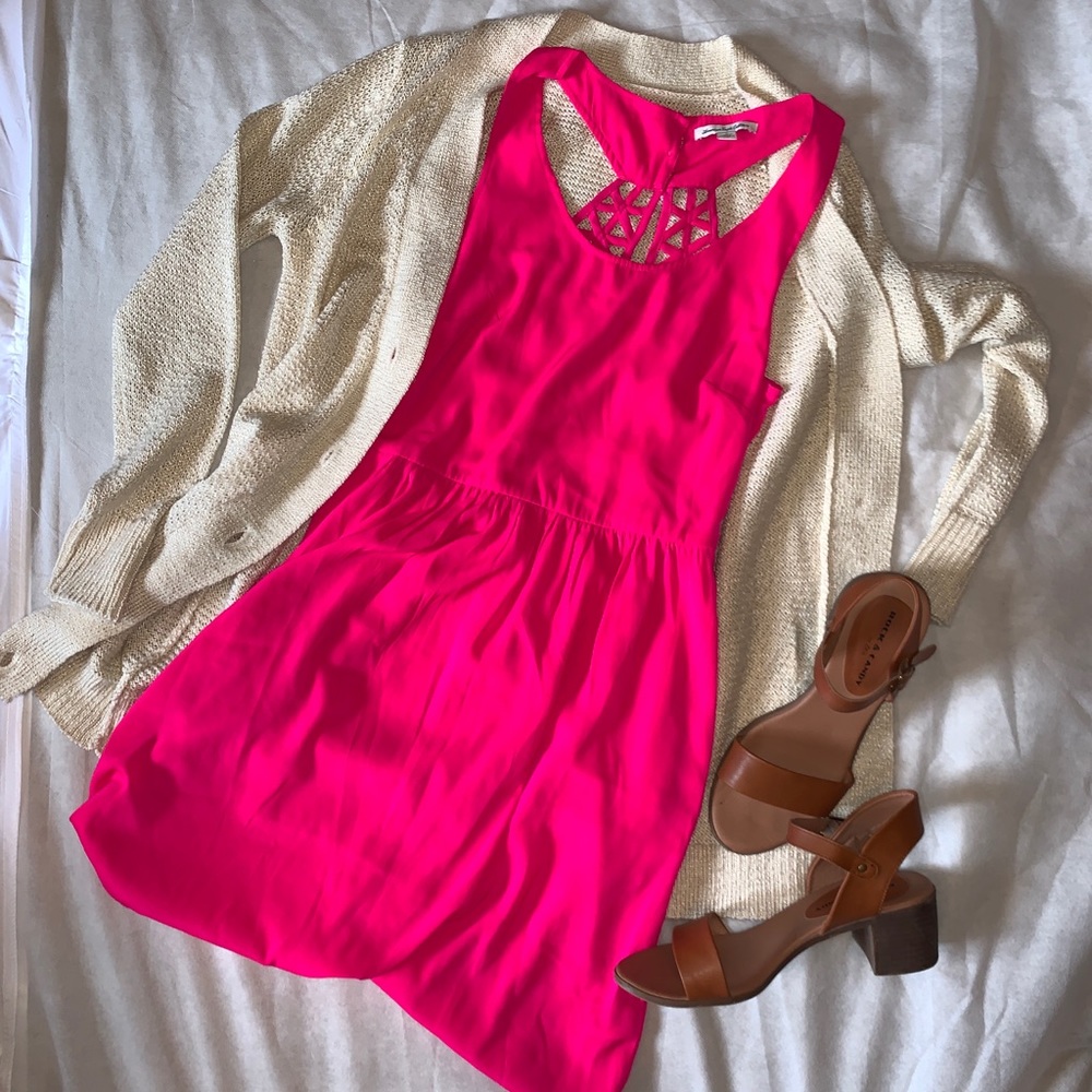 Hot pink dress
